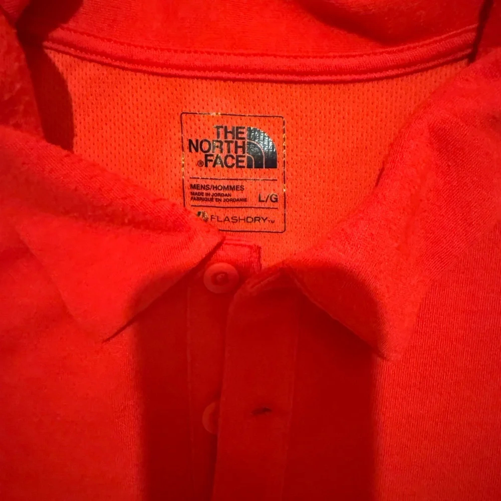 2 The North Face Red Polo Shirt & Blue/Gray Business Crew Neck Tee, men’s large